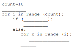 the blanks should be filled with the codes below