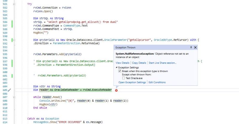 Vb Net How To Call An Oracle Function With A Ref Cursor And Return - Space Pictures - Amazing HD Collection