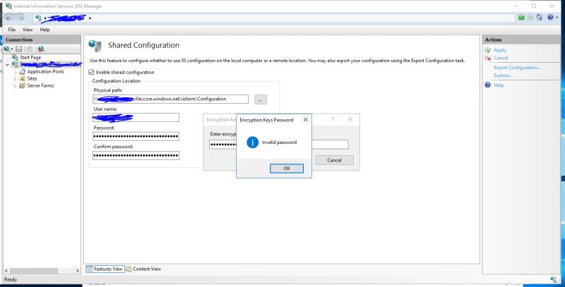 Invalid Encryption Keys Password When Enabling Shared Configuration To - Premium Vintage Photo Gallery - High Resolution