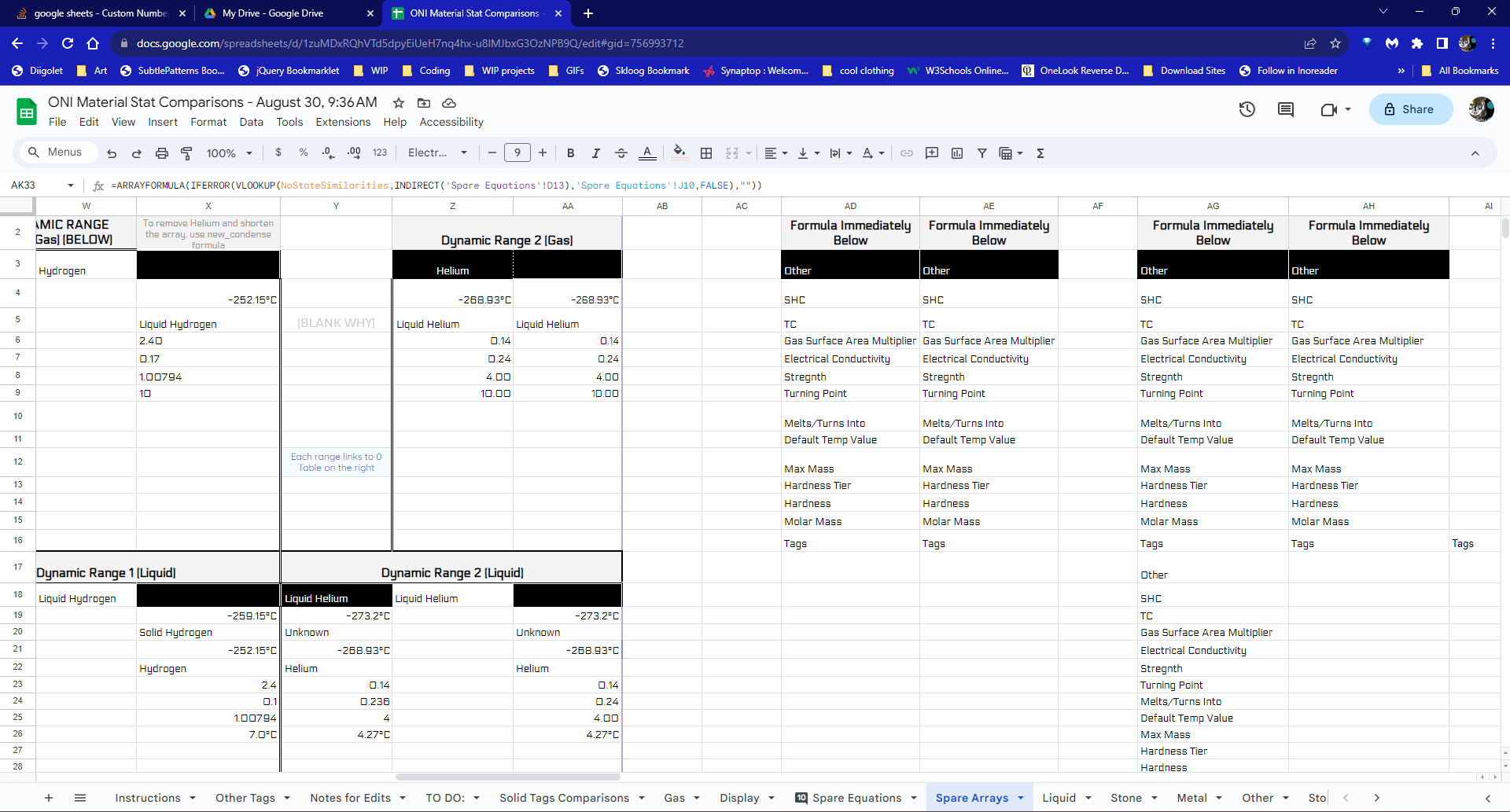 Google sheets