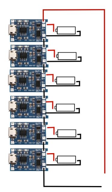 Batteries Tp4056 Module Parallel Output Electrical Engineering - Best Colorful Illustrations in 4K