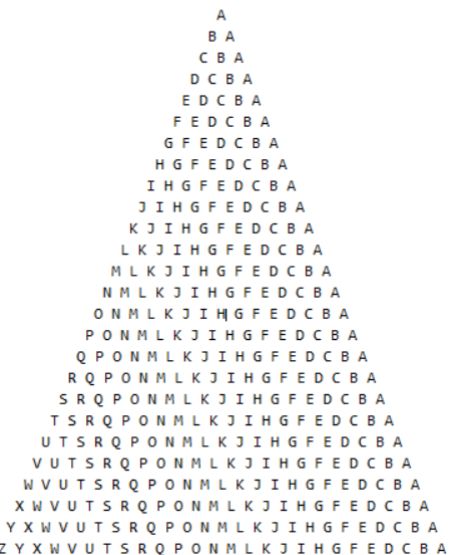 Code Golf Alphabet Triangle Code Golf Stack Exchange - Sunset Pictures - Premium Full HD Collection