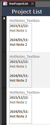 Continuous Form picture with repeting values in HotNotes_Texbox