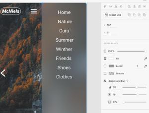 background blur div css adobe overflow stack