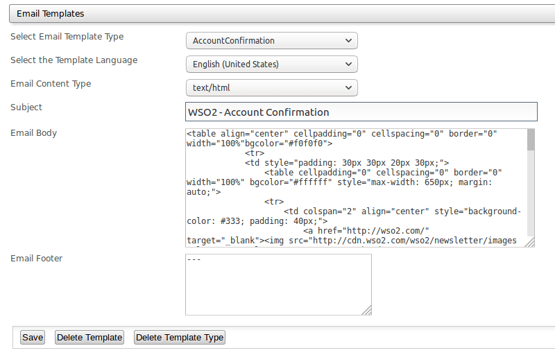 pics Email Body Template wso2 identity server