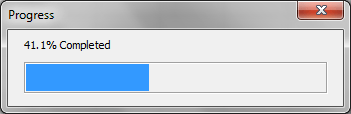 41.1% Completed progress bar