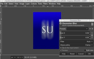 blur fade around gimp linear motion gaussian opacity blurred slightly layer finally