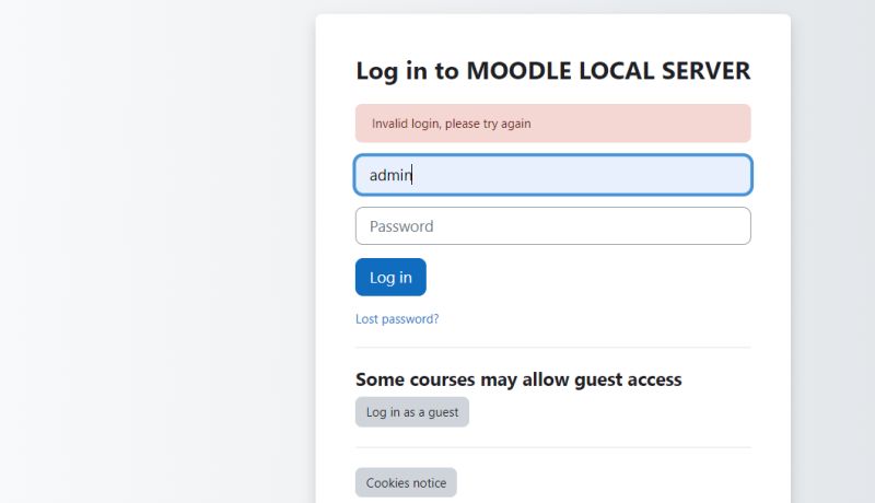 Authentication Moodle Unable To Login To My Localhost Moodle Stack - Premium Vintage Texture Gallery - Ultra HD