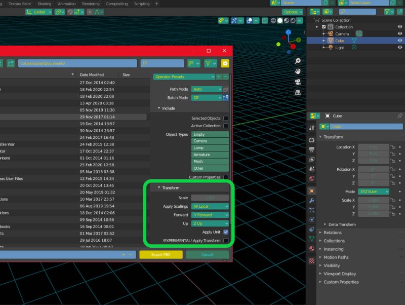 Is There A Unity Coordinate System Export Option Blender Stack Exchange - Landscape Background Collection - Retina Quality