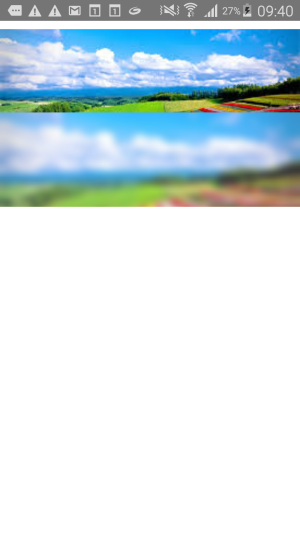 react native blur half