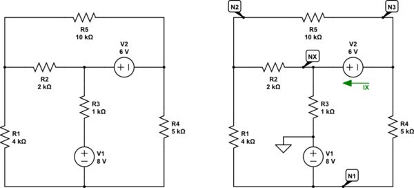 Voltage Using Nodal Analysis Method Electrical Engineering Stack - Retina Vintage Patterns for Desktop