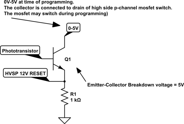 Protect Phototransistor From Emitter Collector Breakdown