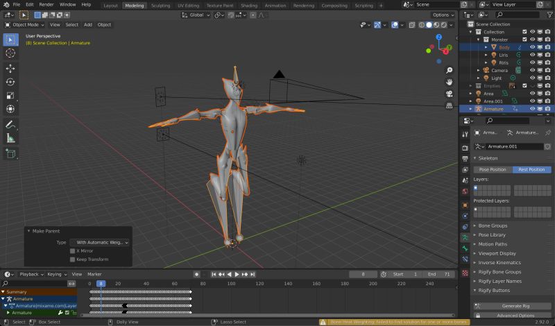 Rigging Bone Heat Weighting Error Still Present Blender Stack Exchange - Download Professional Vintage Picture | Full HD