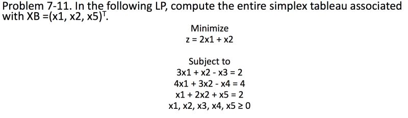 Linear Programming Computing Simplex Tableu For A Given Basis Operations Research Stack Exchange - Minimal Images - Classic 8K Collection