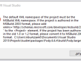 The Default Xml Namespace Of The Project Must Be The Msbuild Xml