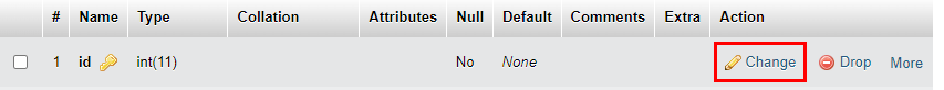 Change column attributes