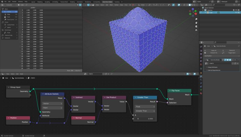 Recalculate Normals Of An Object Using Geometry Nodes Blender Stack - Premium Dark Design - Mobile