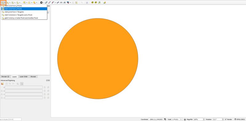 Point Drawing Circles With Set Radius Using Qgis Geographic - Premium Minimal Texture - High Resolution