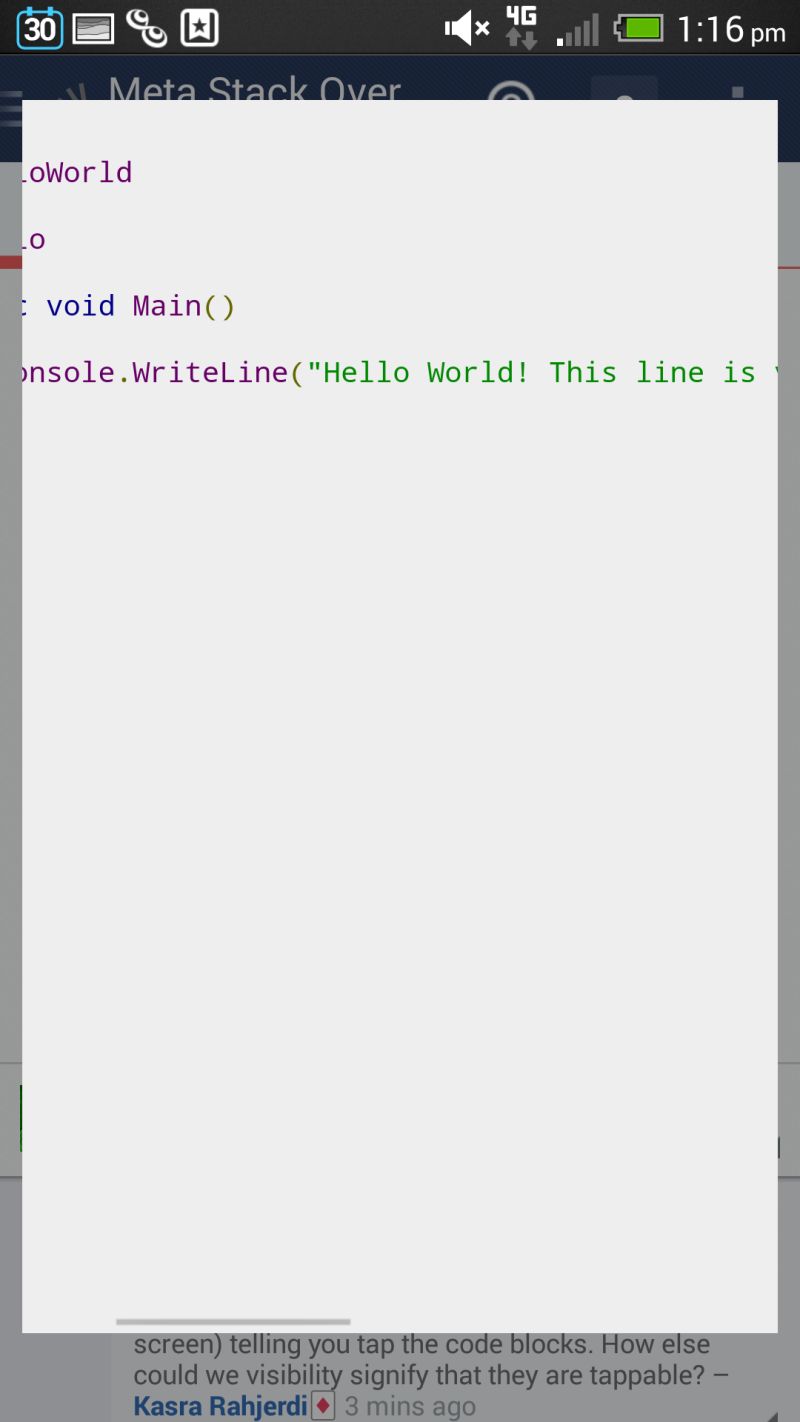 Touch Screen How Can The Stack Exchange App Indicate That Code Blocks - Best Ocean Images in HD