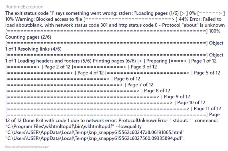 Php Laravel Snappy Pdf Exit Status Code 127 Stack Overflow - Professional Colorful Texture - HD