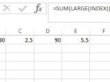 Excel Sum Of Largest Numbers Stack Overflow