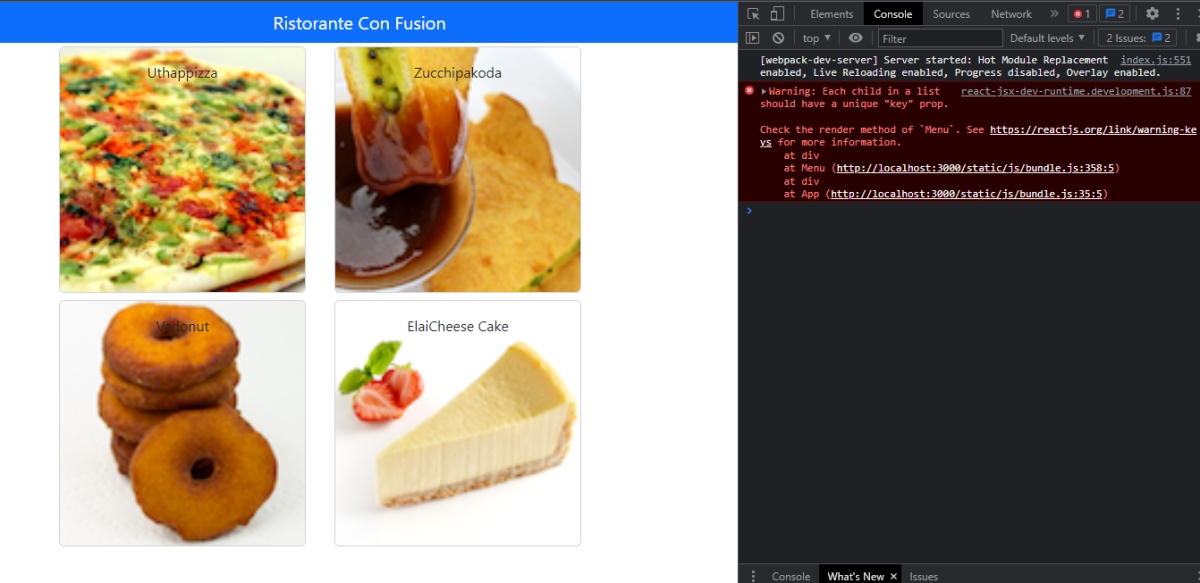 Before clicking each Card, there were no errors on the console.