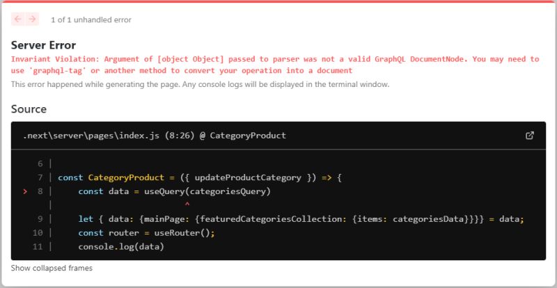 Reactjs Passed To Parser Was Not A Valid Graphql Documentnode You May - Best Mountain Pictures in Mobile