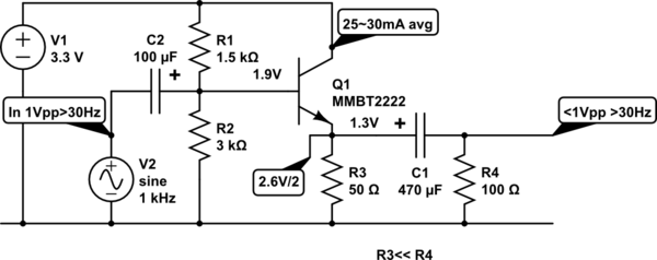 Single Transistor Buffer And Low Pass Filter Electrical