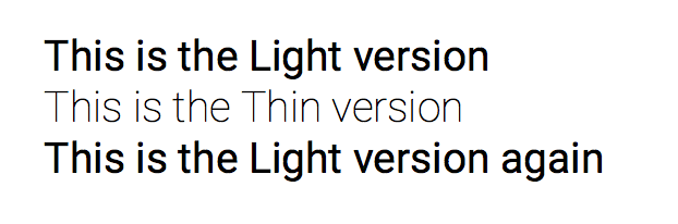 [solved] how to change between roboto font variants