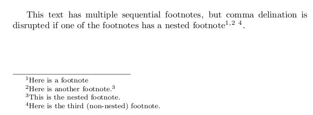 Footnotes Comma Delineation Of Consecutive Endnotes Tex Latex Stack Exchange - Best Dark Patterns in Ultra HD