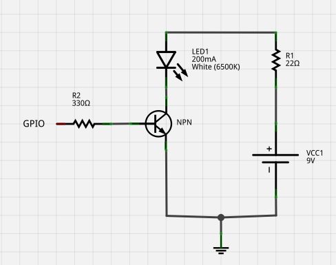 Simple Led Driver Transistor And Gpio Electrical Engineering Stack - Premium City Design Gallery - HD