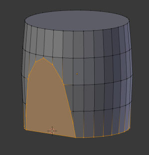 cylinder flat surface shapes blender modeling stack straight cut side knife tool way