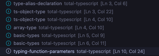 Type annotation information