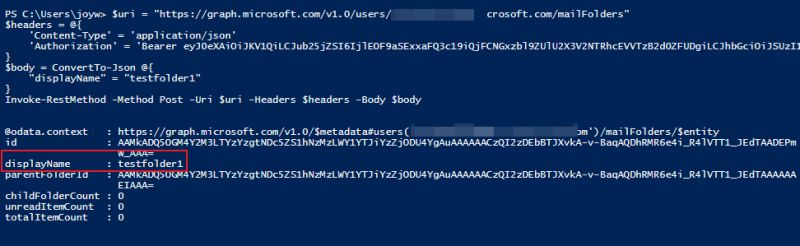 Create Folder In User Mailbox With Graph Api Stack Overflow - Desktop Space Wallpapers for Desktop