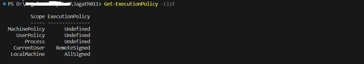 execution policies