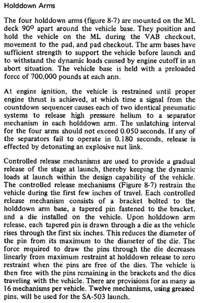 Launch Sequence How Were The Saturn V Holddown Pins Tested