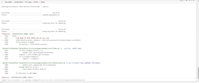 Python Pycaret Throwing Keyerror Unsupervised Dummy Target While Running Unsupervised - 4K Landscape Wallpapers for Desktop