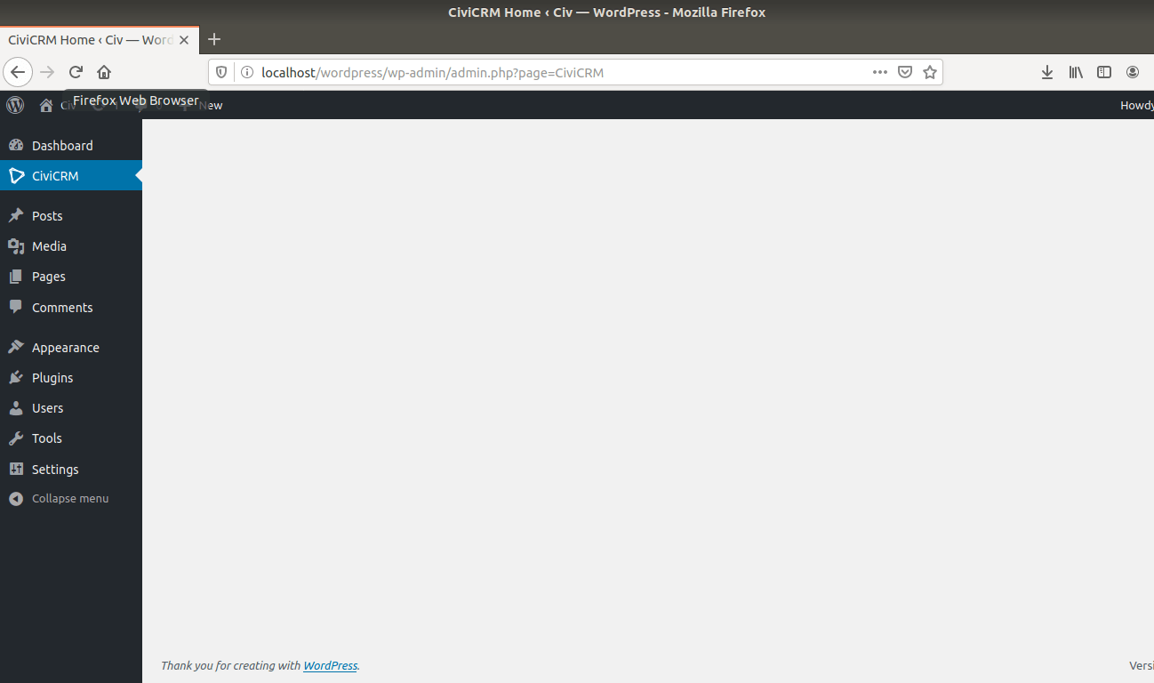 Another option is to set and edit your homepage from the wordpress live customizer. Civicrm 4 7 Showing Empty Home Page In Wordpress Editor Civicrm Stack Exchange