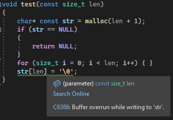 C Inconsistency Of The C6386 Warning In Visual Studio 2022 Stack Overflow - Premium Sunset Pattern Gallery - HD