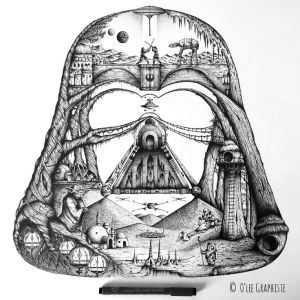 wars star drawing references vader darth helmet fiction science fantasy object scifi graphiste lee