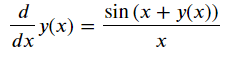 dy/dx = sin(x+y)/x