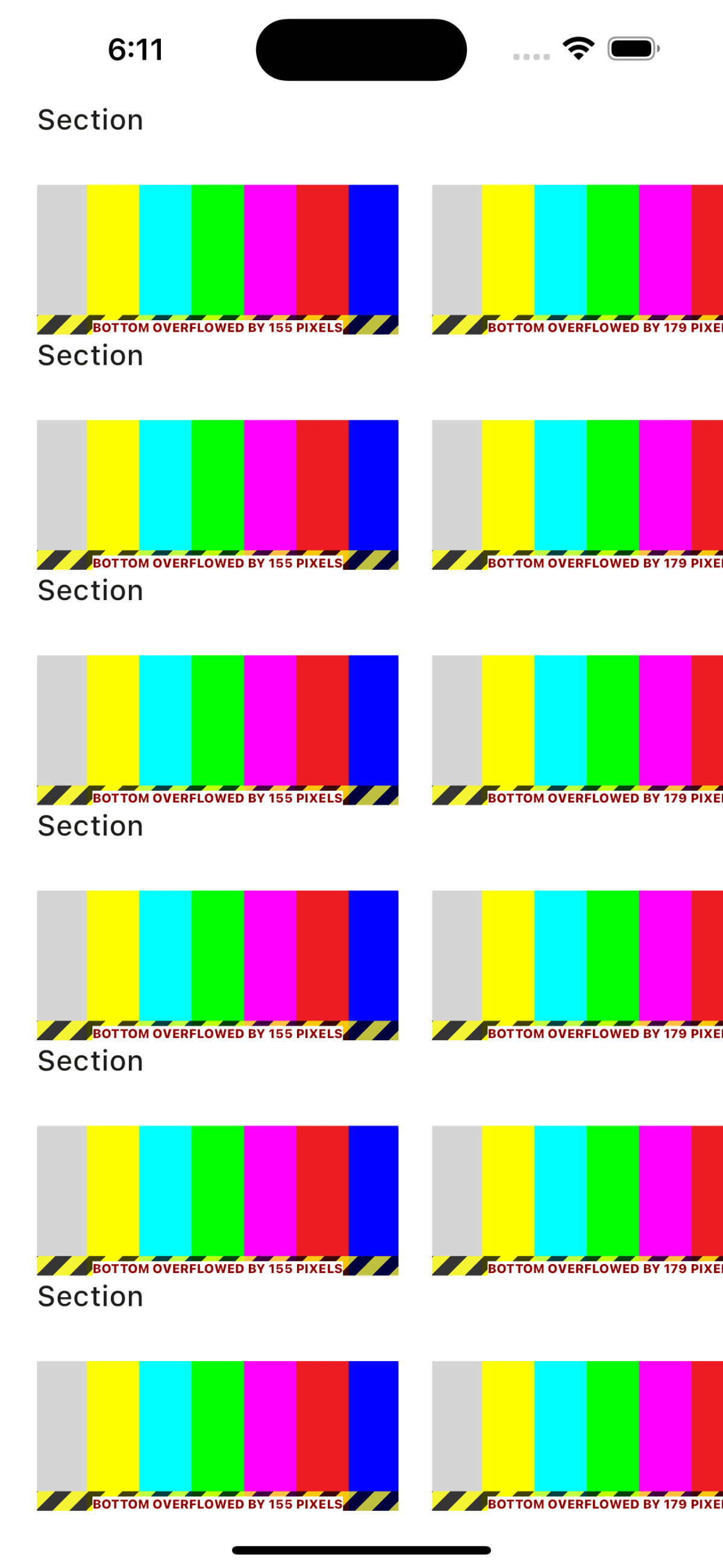 This is what it  looks like with more sections