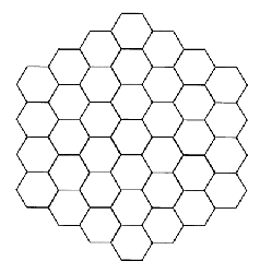 Divide it into four parts with lines from top to bottom and from right to left. Drawing Hexagon Grid In Cocos 2d X Stack Overflow