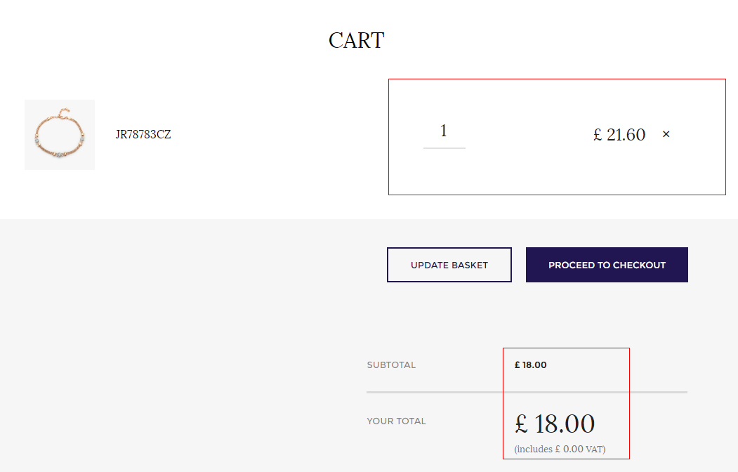 VAT total Issue