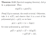Functional Analysis Question On Spectral Mapping Theorem In Hilbert