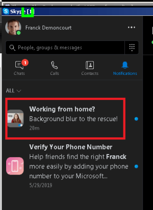 skype background blur webcam