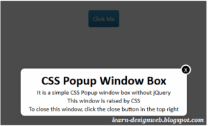 popup window css overlay box wpf child jquery without blur pop using background pops parent closed hide