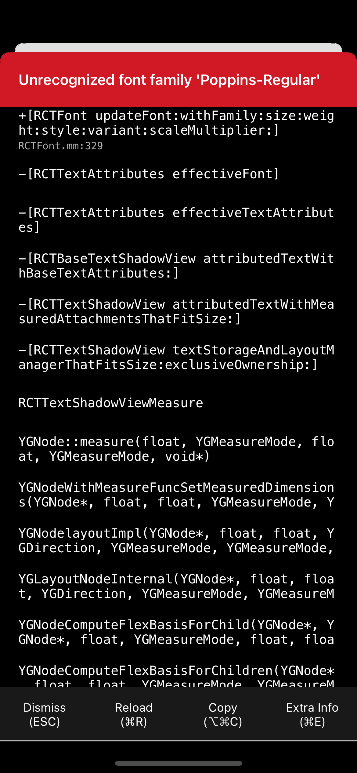 How to override default font family roboto with poppins in react-native