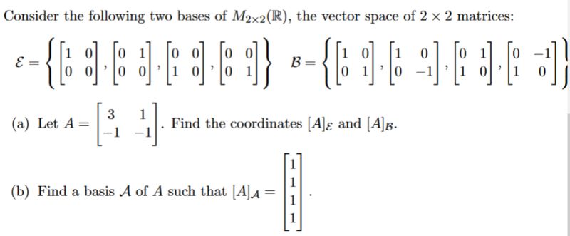 Linear Algebra Find Coordinate Vector With Respect To Basis Mathematics Stack Exchange - Geometric Wallpapers - Classic Desktop Collection