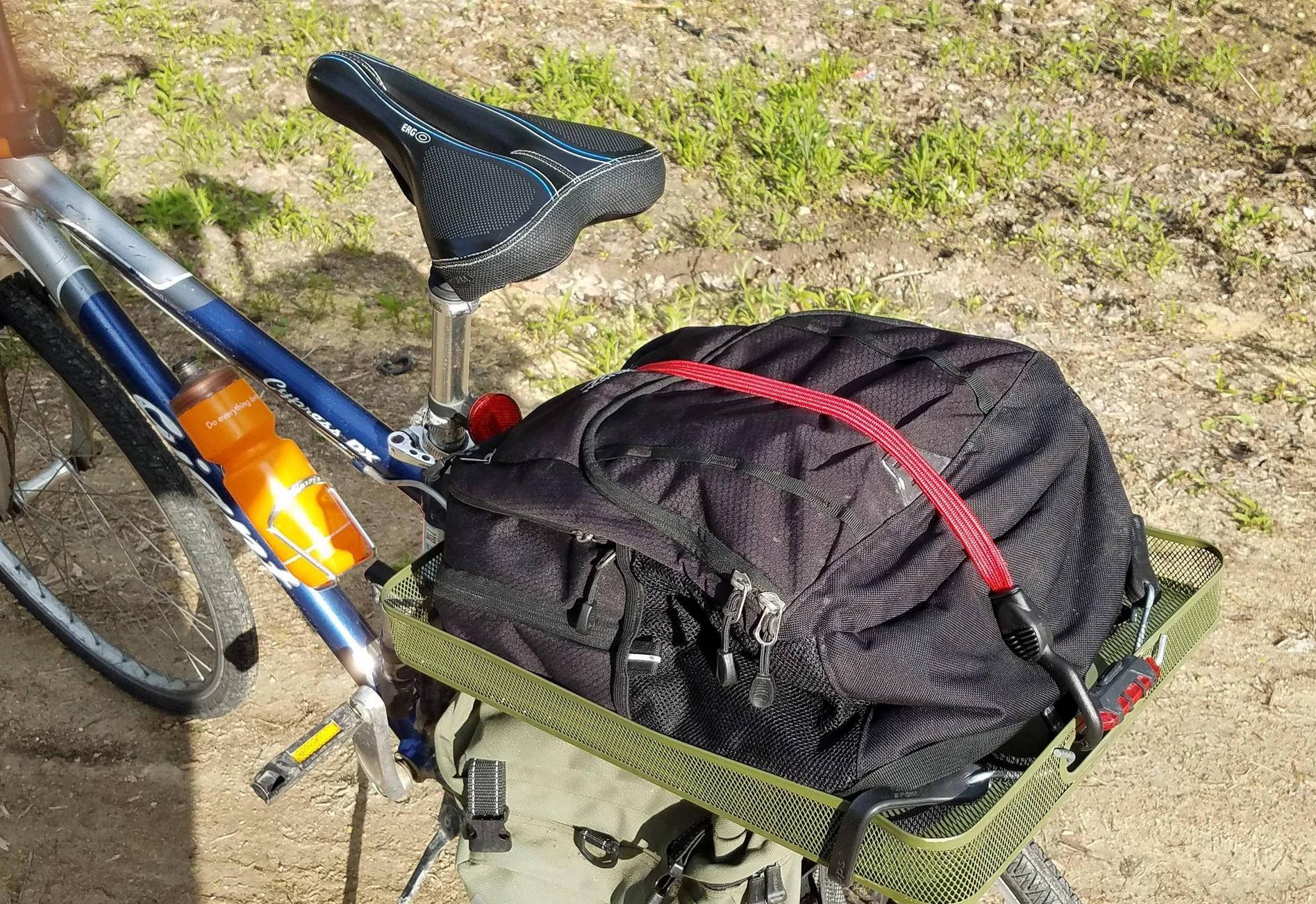 How To Carry A Large Backpack On A Bike Rack Bicycles Stack Exchange